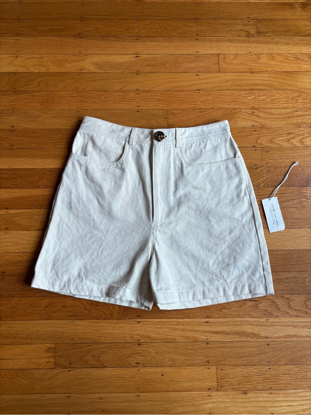 High-Rise Cream Women's Shorts